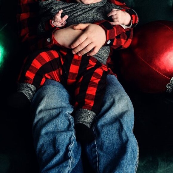 🔥5 FOR $25🔥Buffalo Plaid Baby Outfit 0-3Months - Picture 6 of 6